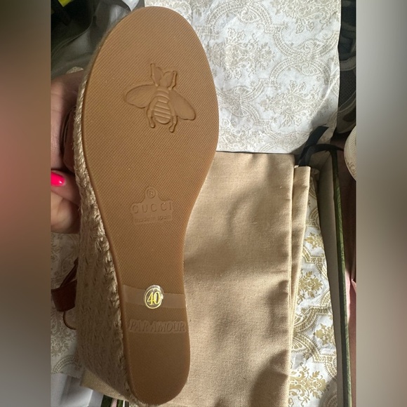 G🌟G Brown Wedge Sandals - Picture 2 of 3